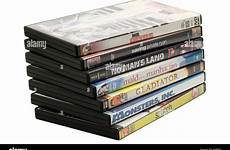 dvd stack movies alamy against background white cart