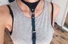 harness leather body fashion chest woman bdsm harnesses bondage collar handmade slave lingerie diy women etsy belt bra