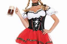 oktoberfest german beer sexy girl outfit dress costume bar wench maid women dirndl fancy size traditional bavaria fantasia red bavarian
