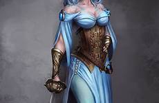 elf deviantart female warrior elves rogue armor fantasy nika blue high characters dnd woman girl artstation rapier character arcane trickster