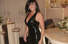 milf dress hot slutty latex leather sexy women older ready old woman dresses brunette mature tight skirt getting years beautiful