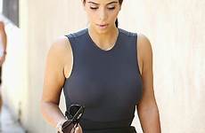 kim kardashian braless top bra sheer kanye goes steps day her west shy daring stepped nippy outfit bit away never