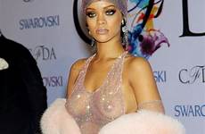 rihanna through dress naked tits hot her thefappening pro show