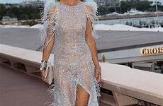 hervey sheer diamante cannes wows wowed stepped night
