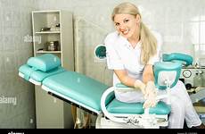 gynecologist her office alamy stock doctor chair gynecological licenses pricing sitting young beautiful