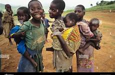 malawi girls african happy babies fields backs alamy while their