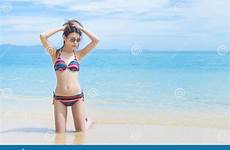 beach asian girl bikini relaxing beautiful woman preview journey rear