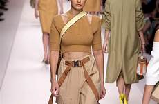 fashion fendi runway summer spring show week hadid gigi wear milan ready trends vogue italy women collection beige moda walks