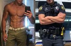 cops cop hunks shirtless uniformincar