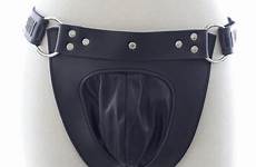 male chastity pvc lock belt leather pants bondage penis restraints sm chain fetish larger