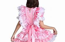 sissy maid dress satin pink lockable girl uniform crossdressing costume xxxl medium item previous next crossdressboutique