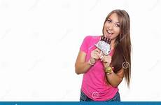 chocolate eating model woman surprised sweets smiling takes having dark beauty young fun beautiful preview person