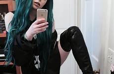 goth emo girls gothic cute girl hot alt punk instagram rachael fae green women emily beauty alternative fashion strange hair