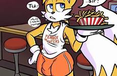 femboy tails sonic miles bulge hooters fox ass rule 34 prower rule34 shorts xxx restaurant male canid solo respond edit