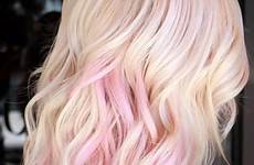 pink hair blonde highlights