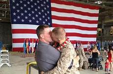 gay kiss homecoming male duty finally kissing active men soldier edition military take marine his two marines welcome boyfriend morgan