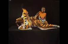 tiger body paint illusion viral amazing
