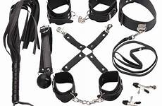 sex rope whip bondage toy gag clamps handcuffs nipple mask fetish leather pcs collar pu restraints adult