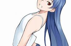 idolmaster chihaya yeah hair topless blue 1girl comments takano sora kisaragi safebooru respond edit posts long background drawn