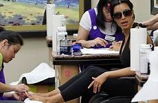 kardashian massage kim life skit manicure pedicure 2011 her poking emmys enjoys pampered fun heart