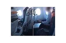 masturbating plane video passenger caught