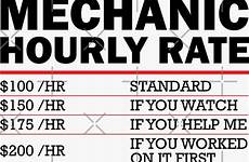 rate mechanic hourly funny labor rates redbubble features idea gift stickers