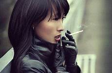 smoking leather gloves visit smoke girl girls women