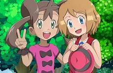 pokemon serena shauna ash anime kalos xy buddies girls friendship drawing deviantart glad choose girl really visit characters xana friends