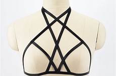 bdsm body harness cage crop bra polyester gothic bondage fetish erotic lingerie sexy top