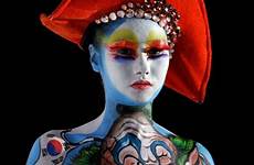 body painting incredible magnificent clown source