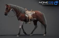 horse 3d model animated nonecg