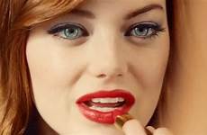 makeup gif lipstick counter eye lips her rules follow need these girl red beautiful women girls emma redhead stone lip