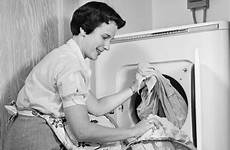 1950s housewife laundry cleaning 1950 schedule vintage washing kitchen woman apartmenttherapy doing clothes 1960s machine exhausted kept week dryer chore