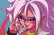 android 21 dragon ball majin fighterz super dbz plague gripes androide pink plagueofgripes girl hot waifu anime andriod choose sketch