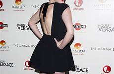 gwendoline sexy christie legs hot calves her thrones game muscle actress dress back leggy cut celebrity house lbd revealing shows
