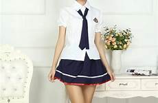 uniform school skirt japanese short girl collar sleeve clothes
