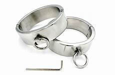3cm height oval fetter stainless steel latest anklet female bondage restraint bdsm cuffs shackles ankle toy male metal adult sex