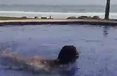 kourtney kardashian pool her skinnydipping swimming shares video through party girls floated soaking suit sun birthday woman water