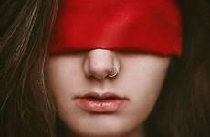 blindfold red girl wearing girls wear beauty visit