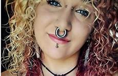 piercing women septum piercings body girls stretched rings facial tattoo bridge tumblr