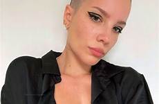 halsey cleavage aznude braless singer goth throwback newly plunging busty surgeries endometriosis puts unveiling drunkenstepfather fappenist terrifying scars