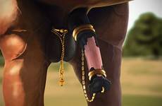 penis close glans head horse cock xxx erect erection balls horsecock big nude jewelry ring piercing e621 gold male genital