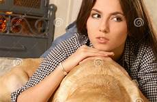 brunette dog sleeping young preview