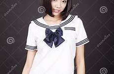 schoolgirl uniform chinese asian cute dark stock royalty photography dreamstime