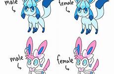 sylveon glaceon genders irl anyway dimorphism
