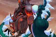 female dragon leviathan monster nude anthro xxx 34 rule behemoth rule34 breasts kaiju horn muscles nipples respond edit