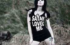 goth satan koszulka szafa ubrania