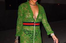 rihanna through dress green nyc may celebrity popsugar gucci copy nsfw share link