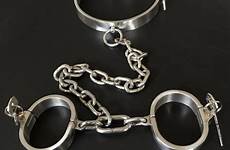 handcuffs hand bondage cuffs steel collar sex set restraints bdsm aliexpress 2pcs toys buy