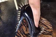 heels spike mistress needle spiked giselle stiletto spikes action ready shoes louboutin pumps dominatrix
